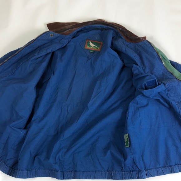Field & Stream Vintage Linen/Cotton Lamb Leather Zip/Button Jacket - Picture 6 of 16